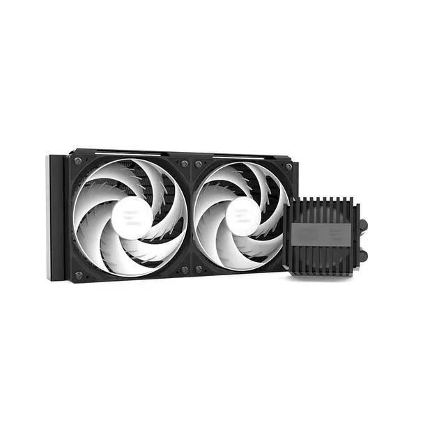 Alt view image 3 of 6 - Zalman Alpha 2 V2 240 AIO Liquid CPU Cooler, Real-Time CPU Temperature Display, PWM ARGB Fans, AMD AM5/AM4, Intel LGA1851/1700, Black