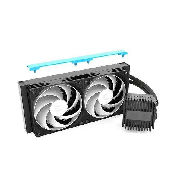 Alt view image 2 of 6 - Zalman Alpha 2 V2 240 AIO Liquid CPU Cooler, Real-Time CPU Temperature Display, PWM ARGB Fans, AMD AM5/AM4, Intel LGA1851/1700, Black