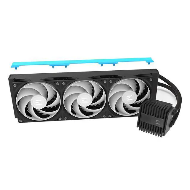 Alt view image 3 of 7 - Zalman Alpha 2 V2 360 AIO Liquid CPU Cooler, Real-Time CPU Temperature Display, PWM ARGB Fans, AMD AM5/AM4, Intel LGA1851/1700, Black