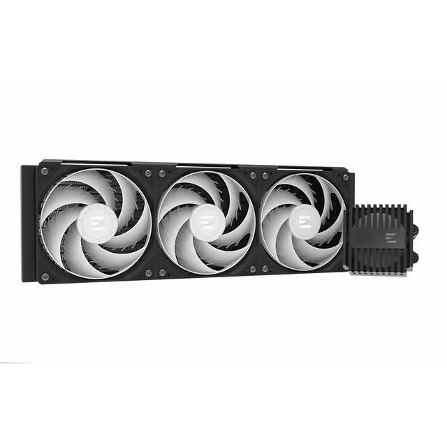 Alt view image 2 of 7 - Zalman Alpha 2 V2 360 AIO Liquid CPU Cooler, Real-Time CPU Temperature Display, PWM ARGB Fans, AMD AM5/AM4, Intel LGA1851/1700, Black