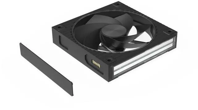 Alt view image 6 of 7 - Zalman DF120 A3 3-Pack 120mm ARGB Case Fans, 2300 RPM, Dual Ball Bearing, Cable-Free Pogo Pin Connection, Daisy-Chain Design, Infinity Mirror ARGB Lighting, Magnetic Cover for a Clean Aesthetic