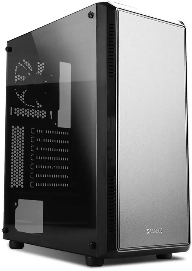 Main image of Zalman S4 ATX Mid-Tower Desktop Computer PC Case, Includes 2 x 120mm Quiet Fans Preinstalled, Supports 315mm GPU & 240mm AIO Radiator, Full Tinted Side Panel, USB 3.0