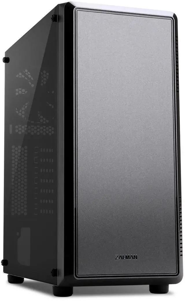 Alt view image 2 of 7 - Zalman S4 ATX Mid-Tower Desktop Computer PC Case, Includes 2 x 120mm Quiet Fans Preinstalled, Supports 315mm GPU & 240mm AIO Radiator, Full Tinted Side Panel, USB 3.0