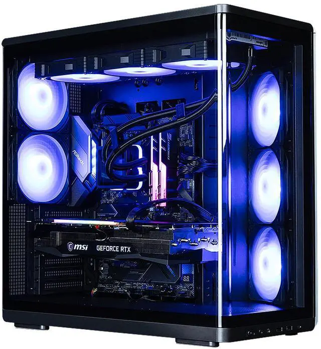 Alt view image 2 of 6 - Zalman P60 ATX Mid-Tower Flagship Gaming PC Case - Curved Tempered Glass Panel, 5 Pre-Installed Fans, USB-C, Supports 360mm Radiator, 435mm GPU, Black
