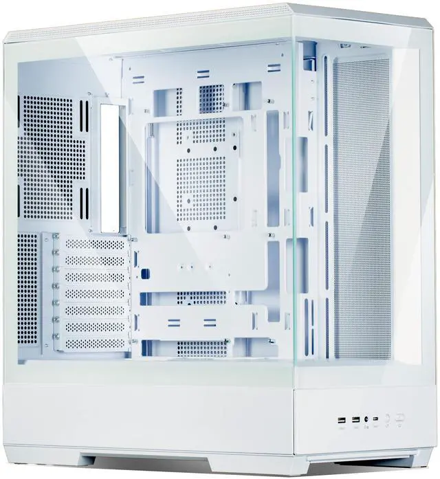 Main image of Zalman P50 ATX Mid-Tower Premium Desktop Gaming PC Case, Hinged Cable Management Doors, Rotatable PCI Slots for Vertical GPU Mounting, Supports BTF Back-Connect Motherboard, Fits up to 10 Fans, White