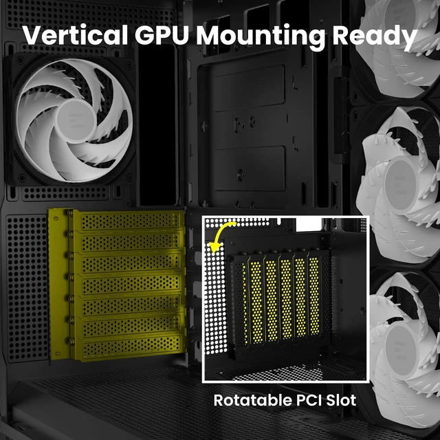 Alt view image 5 of 7 - Zalman P40 DS ATX Mid-Tower PC Case - 9.1 in LCD Screen, 4 x ARGB Fans Preinstalled, Supports up to 10 Fans, 420mm GPU, 360mm Radiator, USB Type-C, Ultimate LCD Display Gaming PC Case, Black