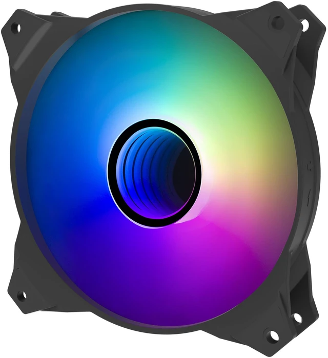 Main image of Zalman IF120 Infinity Mirror 120mm ARGB PC Case Fan, Silent Desktop Computer Cooler Fan with Hydraulic Bearing, Up to 1200RPM Addressable RGB, 3-Pin DC Connector, Black