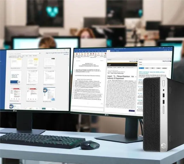 Alt view image 5 of 6 - HP ProDesk 600 G3 SFF Desktop Computer with 21.5" FHD Monitor, Intel Quad Core i5-6500, 16GB DDR4, 256GB SSD, DisplayPort, Keyboard & Mouse, WiFi, BT, Windows 11 Pro, Black