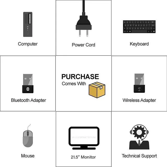 Alt view image 6 of 6 - HP ProDesk 600 G3 SFF Desktop Computer with 21.5" FHD Monitor, Intel Quad Core i5-6500, 16GB DDR4, 256GB SSD, DisplayPort, Keyboard & Mouse, WiFi, BT, Windows 11 Pro, Black
