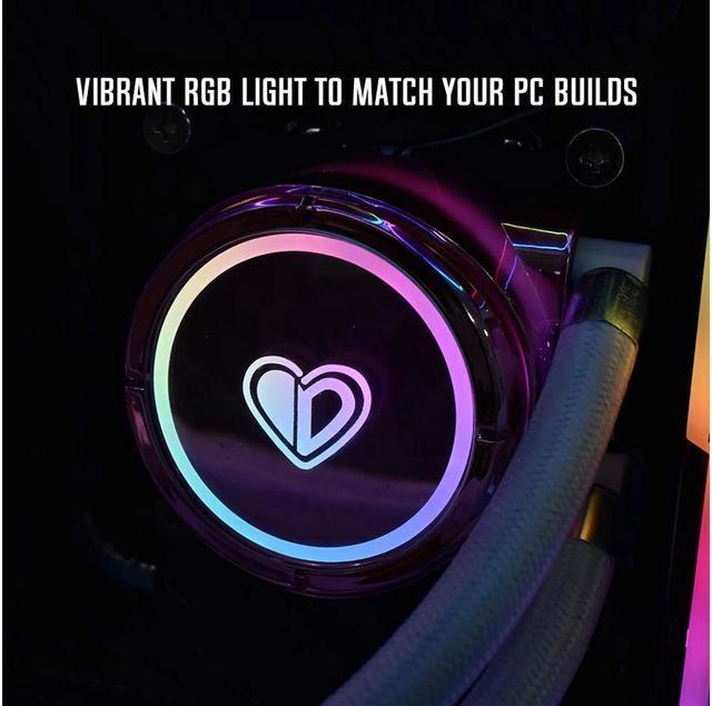 ID-COOLING PINK FLOW 240 CPU Water Cooler 5V Addressable RGB AIO Cooler  240mm CPU Liquid Cooler 2X120mm RGB Fan, Intel 115X/2066, AMD TR4/AM4  (Remote Controller is Included)