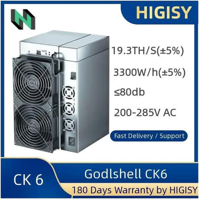 Main image of New Arrival Gold shell CK6 Best Miner For CKB New Upgrade Nervos Network Super Computing Server New Upgrade, 19.3H/s±5% | 3300W±5% | 0.17W/M Better Than CK BOX