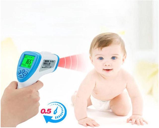 SSBM PSBM IR Infrared Non-Contact Infrared Thermometer with LCD Screen,  Temperature Scanner Gun for Adult and Baby