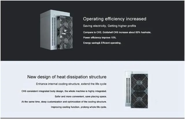 Alt view image 2 of 5 - CK6 Nervos Network Super Computing Server New Upgrade, To the Next Level 19.3H/s±5% | 3300W±5% | 0.17W/M