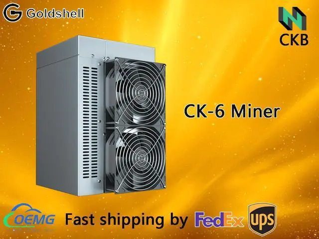 Main image of New Arrival Gold shell CK6 Best Miner For CKB New Upgrade Nervos Network Super Computing Server New Upgrade, 19.3H/s±5% | 3300W±5% | 0.17W/M