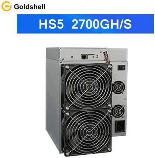 Main image of New Gold-shell HS5 Mining 2 Algorithms Handshake And Blake2B-Sia With Power Supply 5.4Th 2650W