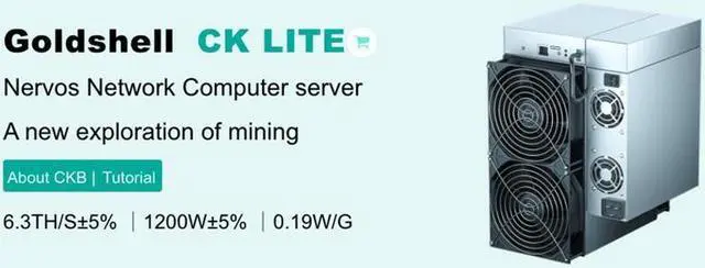 Alt view image 4 of 5 - Gold shell CK LITE Miner CKB Miner 6.3TH/s 1200W Nervous Network Miner Better than CK BOX / CK5 / CK6
