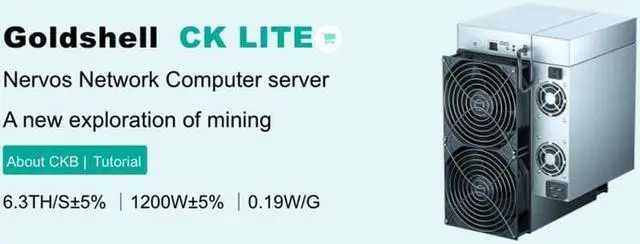 Alt view image 3 of 3 - In Stock Gold-shell CK LITE Miner CKB Miner Machine 6.3TH/s 1200W Nervous Network Miner Better than CK BOX / CK5 / CK6