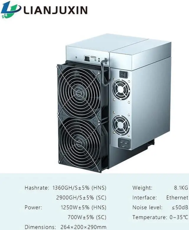 Alt view image 3 of 4 - New Arrival Goldshell HS LITE Miner HNS/SC Miner Home Utra Silent Computer Server Mining HNS/SC 1200W Better than HS Box / HS5 HNS Miner SC Miner