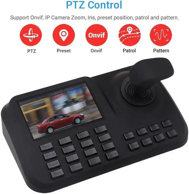 Alt view image 2 of 7 - 5" PTZ Keyboard Controller Joystick CCTV Security Speed For IP Camera SP-1009B