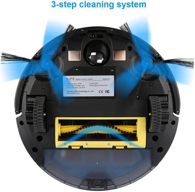 Alt view image 3 of 7 - ILIFE A4s Robot Vacuum Cleaner sweeper 2017 Updated Version Intelligent Remote Control Self-recharging