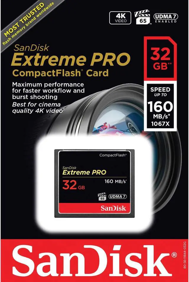 Alt view image 20 of 20 - SANDISK SDCFXPS-032G-A46 32GB Extreme Pro CompactFlash