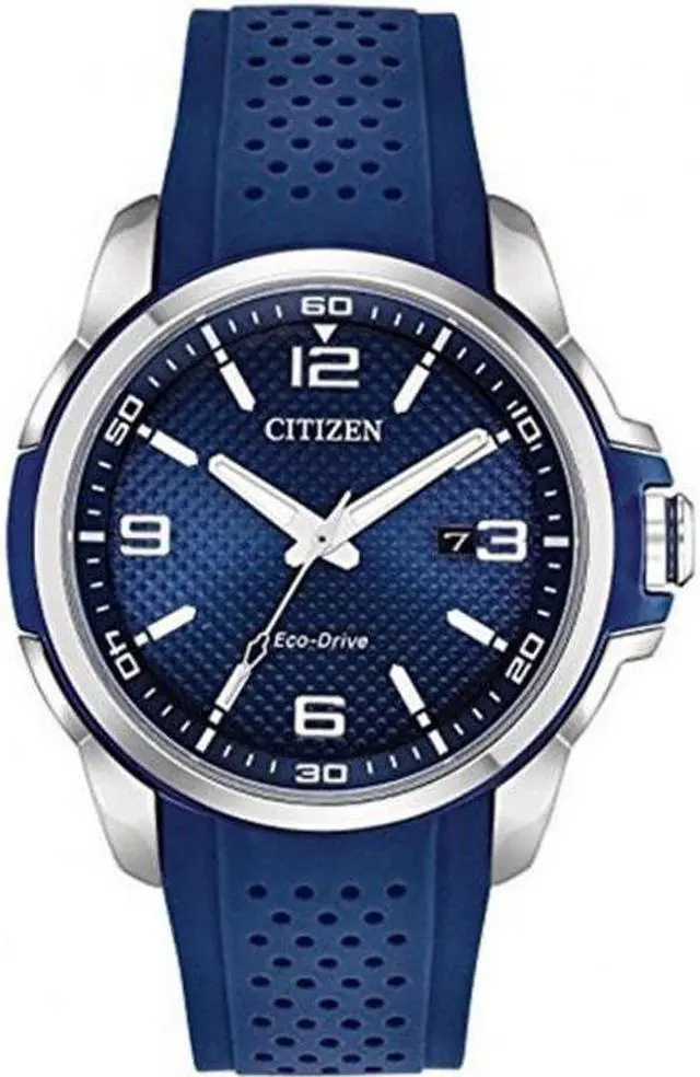 Main image of Men's Citizen Drive Eco-Drive Blue Slicone 45mm Watch AW1158-05L