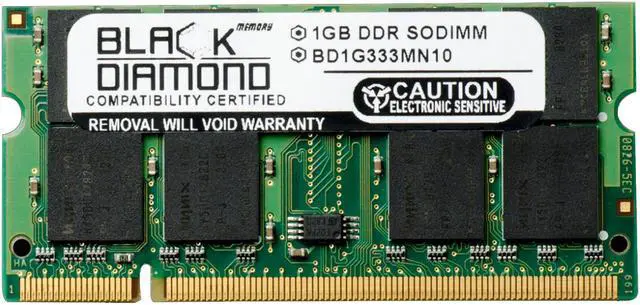 Main image of 1GB DDR 333 (PC-2700) SODIMM Memory 200-pin (2Rx8)