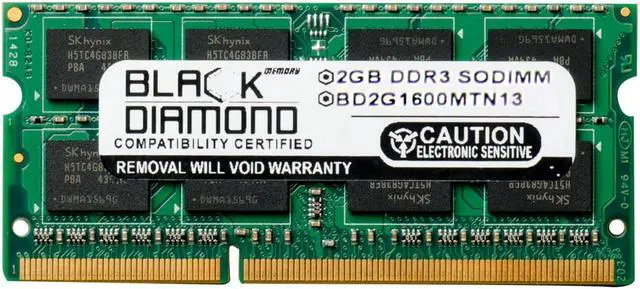 Main image of 2GB DDR3 1600 (PC3-12800) SODIMM Memory 204-pin (2Rx8)