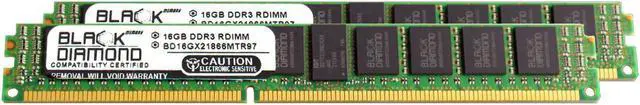 Main image of 32GB Kit (2x16GB) DDR3 1866 (PC3-14900) ECC Registered VLP Memory 240-pin (2Rx4)