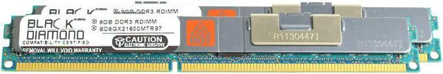 Main image of 16GB Kit (2x8GB) DDR3 1600 (PC3-12800) ECC Registered VLP Memory 240-pin (2Rx4)