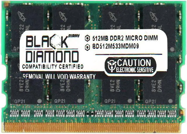 Main image of 512MB DDR2 533 (PC2-4200) Micro-DIMM Memory 214-pin (2Rx16)