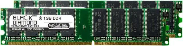 Main image of 2GB Kit(2X1GB) DDR 400 (PC-3200) Memory 184-pin