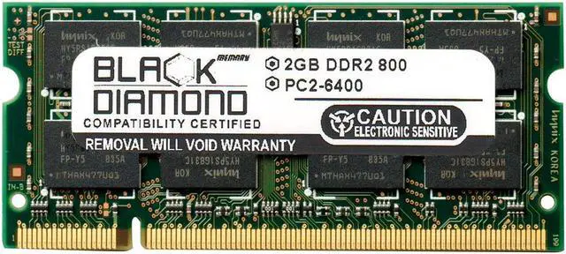 Main image of 2GB DDR2 800 (PC2-6400) SODIMM Memory 200-pin (2Rx8)