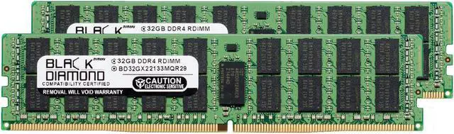 Main image of 64GB Kit (2x32GB) (2Rx4) DDR4 2133 ECC Registered Memory 288-pin