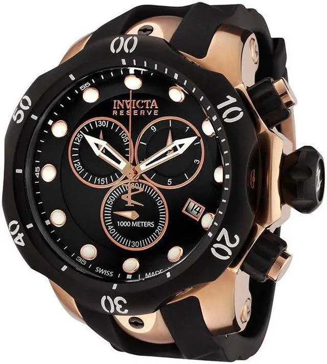 Alt view image 9 of 16 - Invicta 5733 Men's Venom Reserve Chronograph Black Polyurethane And Dial Watch