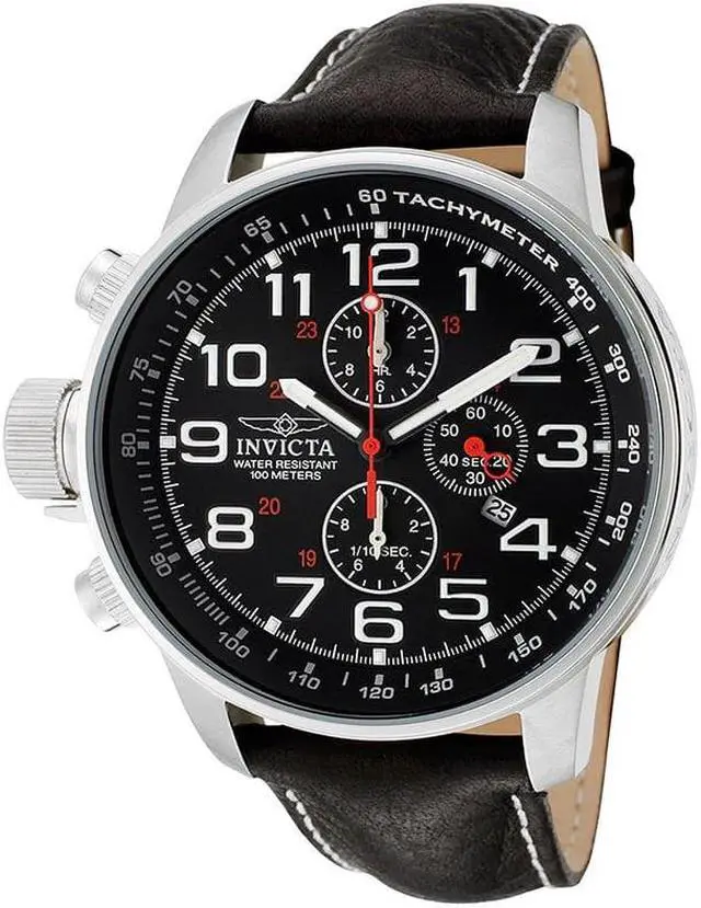 Alt view image 15 of 19 - Invicta  I-Force 2770  Leather Chronograph  Watch