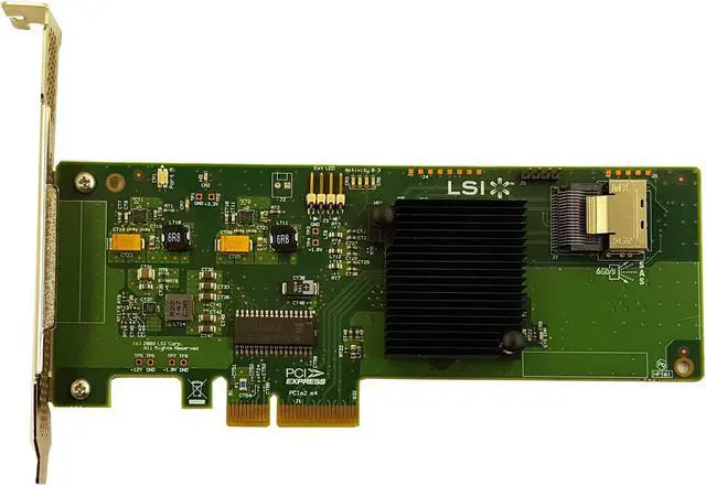 Alt view image 2 of 5 - LSI 9211-4i RAID Controller 4 port 6Gb SAS / SATA PCI-E Host Bus Adapter High Profile