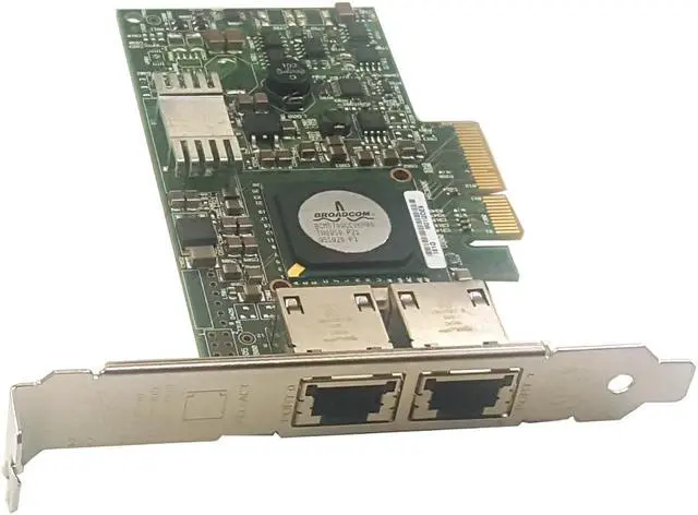 Alt view image 2 of 4 - Dell F169G Broadcom Dual Port Gigabit PCI-E Network Interface Card Full Profile