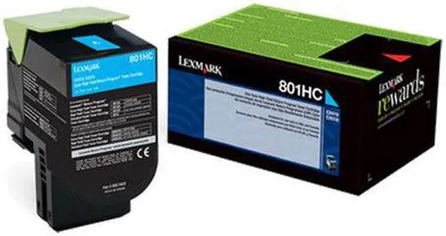 Alt view image 3 of 8 - Lexmark High Yield Cyan Return Program Toner Cartridge for US Government (3 000 Yield) (TAA Compliant Version of 80C1H