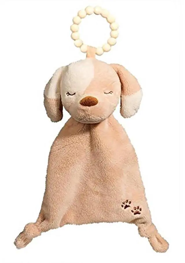 Main image of Tan Puppy Teether - Baby Stuffed Animals by Douglas Cuddle Toys (6358)