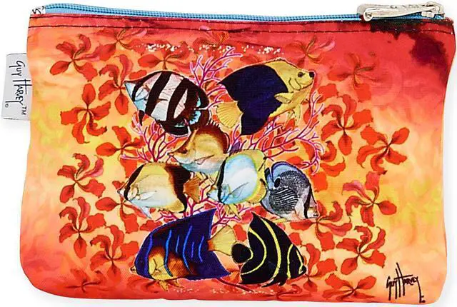 Main image of Guy Harvey School of Angelfish Cosmetic Bag, 9"