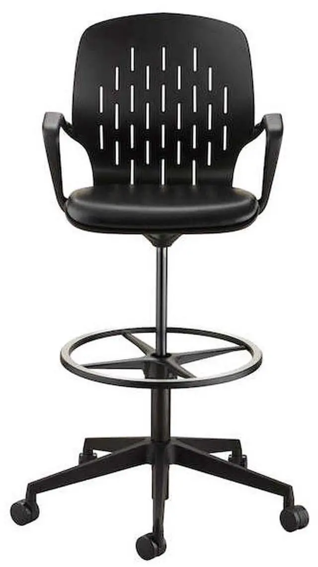 Alt view image 3 of 10 - Safco Shell Extended-Height Chair Black