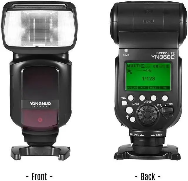 Alt view image 7 of 7 - YONGNUO YN968C Wireless TTL Flash Speedlite 1/8000s HSS Built-in LED Light 5600K for Canon DSLR Cameras Compatible with YN622C YN560 Wireless System