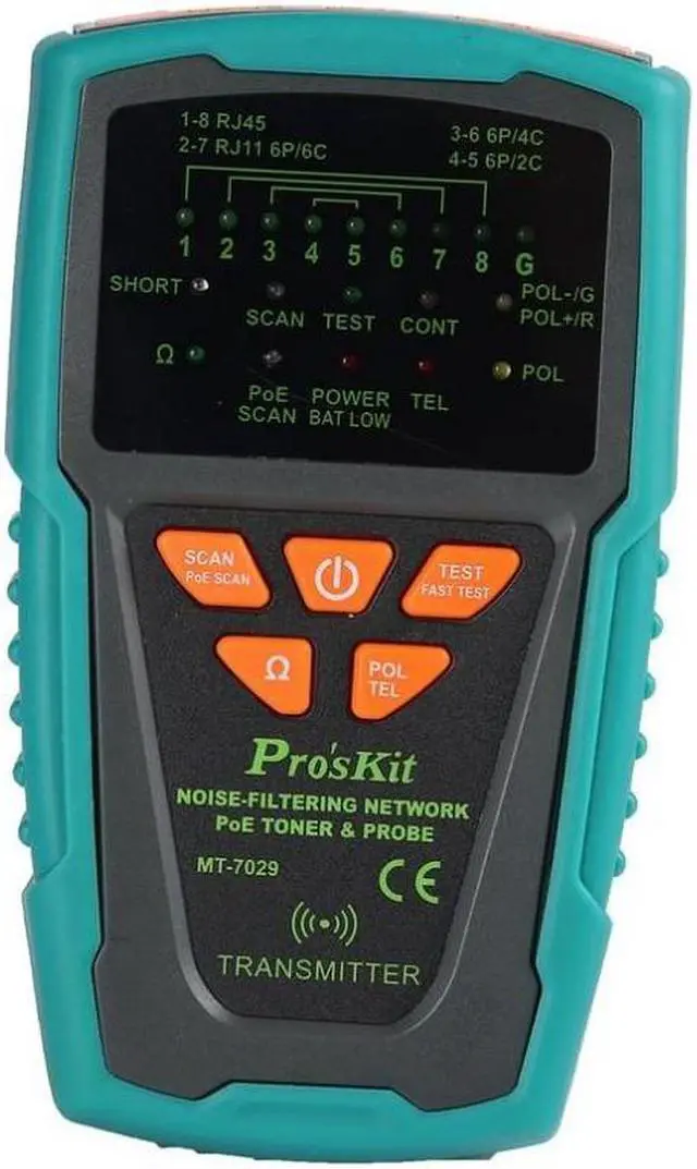 Alt view image 5 of 7 - Pro'sKit MT-7029 Network Toner Probe Kit Audio Network Handheld Network Cable Tester Wire Telephone Line Detector Tracker