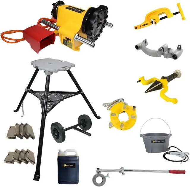 Main image of Steel Dragon Tools® 300 Pipe Threader Threading Machine with Oil and Transporter