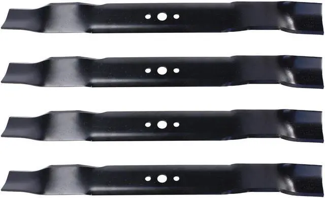 Main image of 4 USA Mower Blades AYP485BP Mulching Blade Fits AYP® 141443 141443P 406713X431 Length 21-3/4 in. Width 2-1/4 in. Thickness 0.150 in. Center Hole 5/8 in. Side Hole 3/8 in. 22 in. Deck