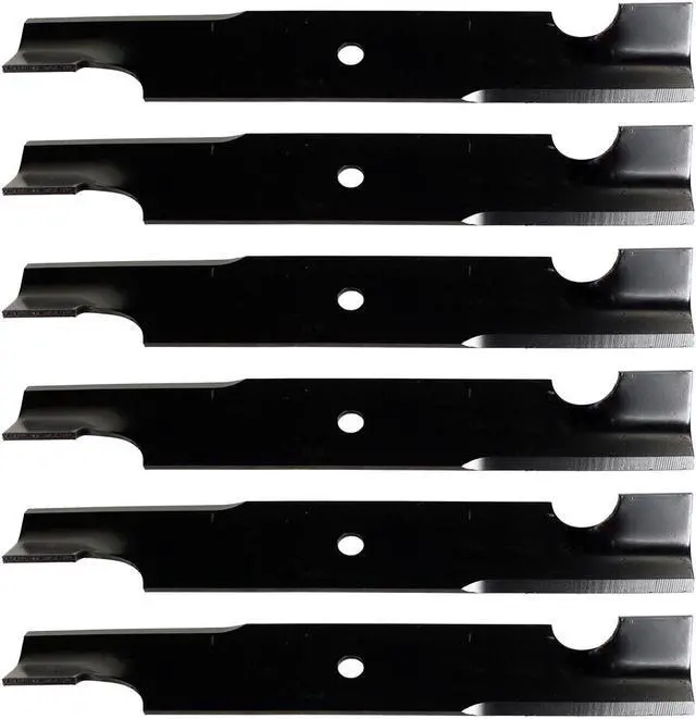 Main image of USA Mower Blades U15180BP (6) High-Lift Replacement Blades for 103-6387 103-6387-S 103-6402-S Length 18 in. Width 2-1/2 in. Thickness .250 in. Center Hole 15/16 in. 52 in. Deck
