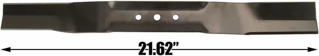 Alt view image 2 of 7 - USA Mower Blades (8) TB22BP Medium Lift for Toro® 104869703 108976402P Length 21-11/16 in. Width 2-1/4 in. Thickness .150 in. Center Hole 7/16 in. 22 in. Deck