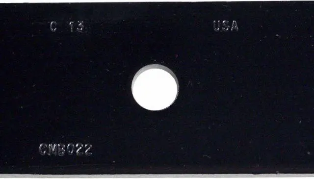 Alt view image 6 of 7 - USA Mower Blades (3) CMB022BP Toothed High Lift Replacement Blade Fits Scag® Toro® 48108 481707 481711 Length 18in. Width 2 1/2in. Thickness .240in. Center Hole 5/8in. 36 52 54in. Deck