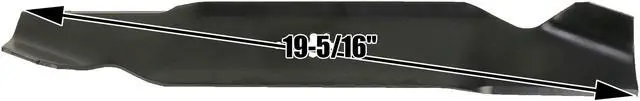 Alt view image 3 of 7 - 6 USA Mower Blades MTD610SBP Standard High Lift for MTD Bolens Troy-Bilt Massey Ferguson 942-0610 742-0610 Length 19-5/16 in. Width 3 in. Thickness .150 in. Center Hole 6 Point Star 38 in. Deck